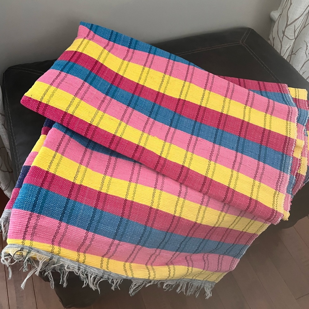 Colorful Striped Throw Blanket